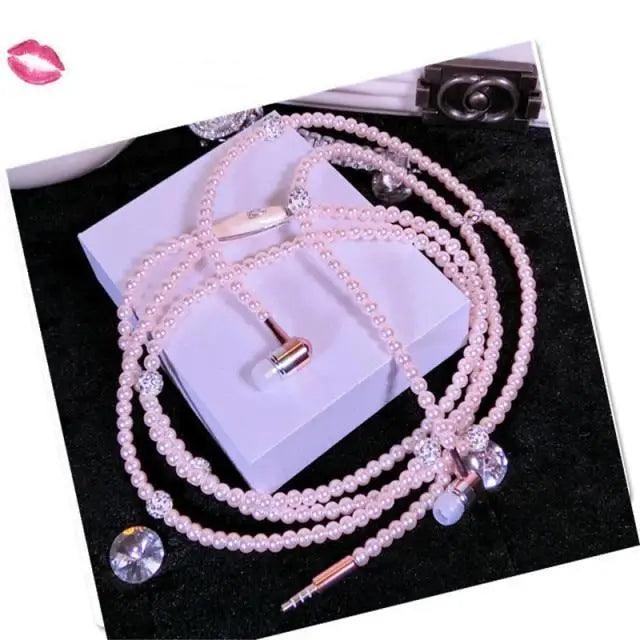 Luxury Pearl Necklace In-Ear Headphones