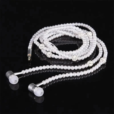 Luxury Pearl Necklace In-Ear Headphones