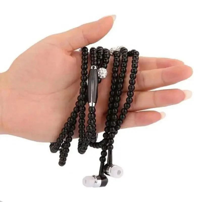 Luxury Pearl Necklace In-Ear Headphones