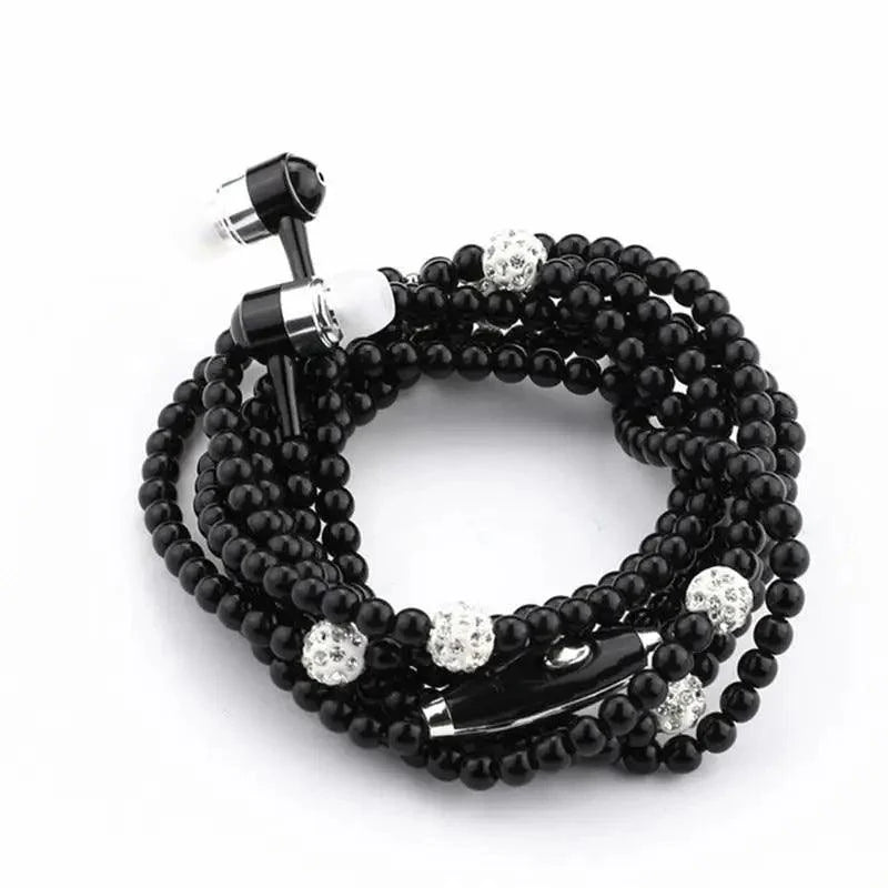 Luxury Pearl Necklace In-Ear Headphones