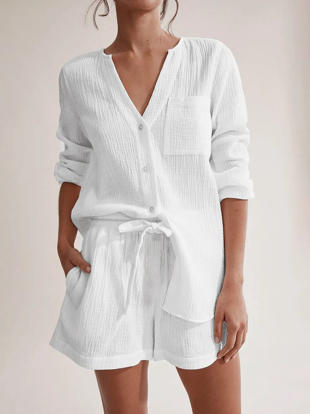 Ladies' Pure Cotton Gauze Summer Pajamas