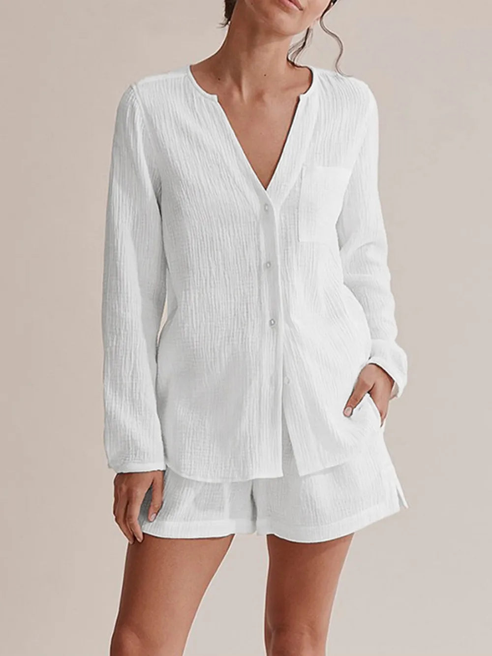 Ladies' Pure Cotton Gauze Summer Pajamas