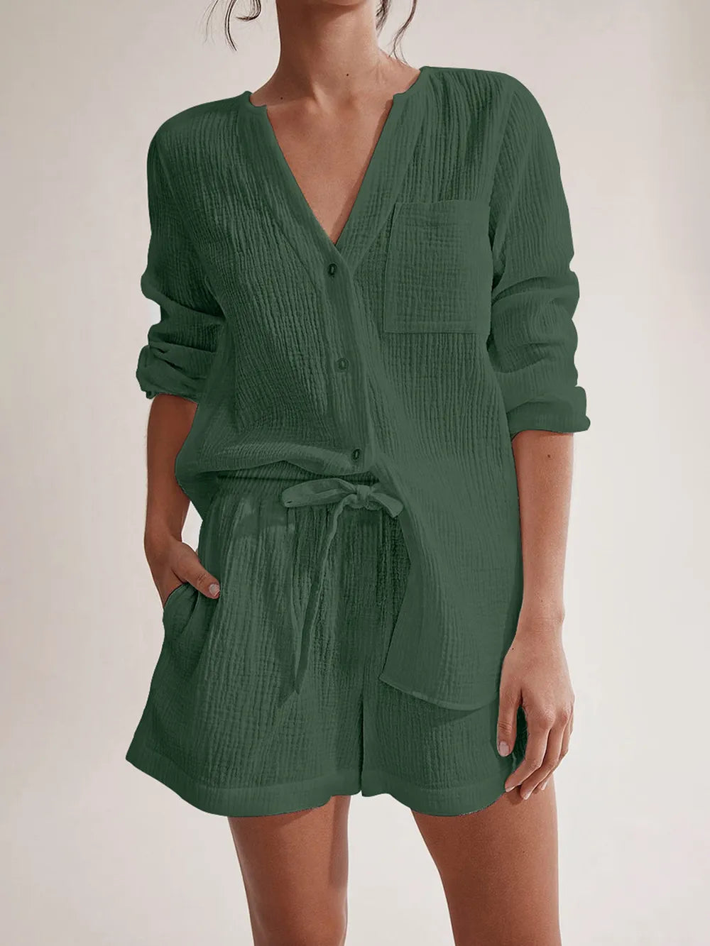 Ladies' Pure Cotton Gauze Summer Pajamas