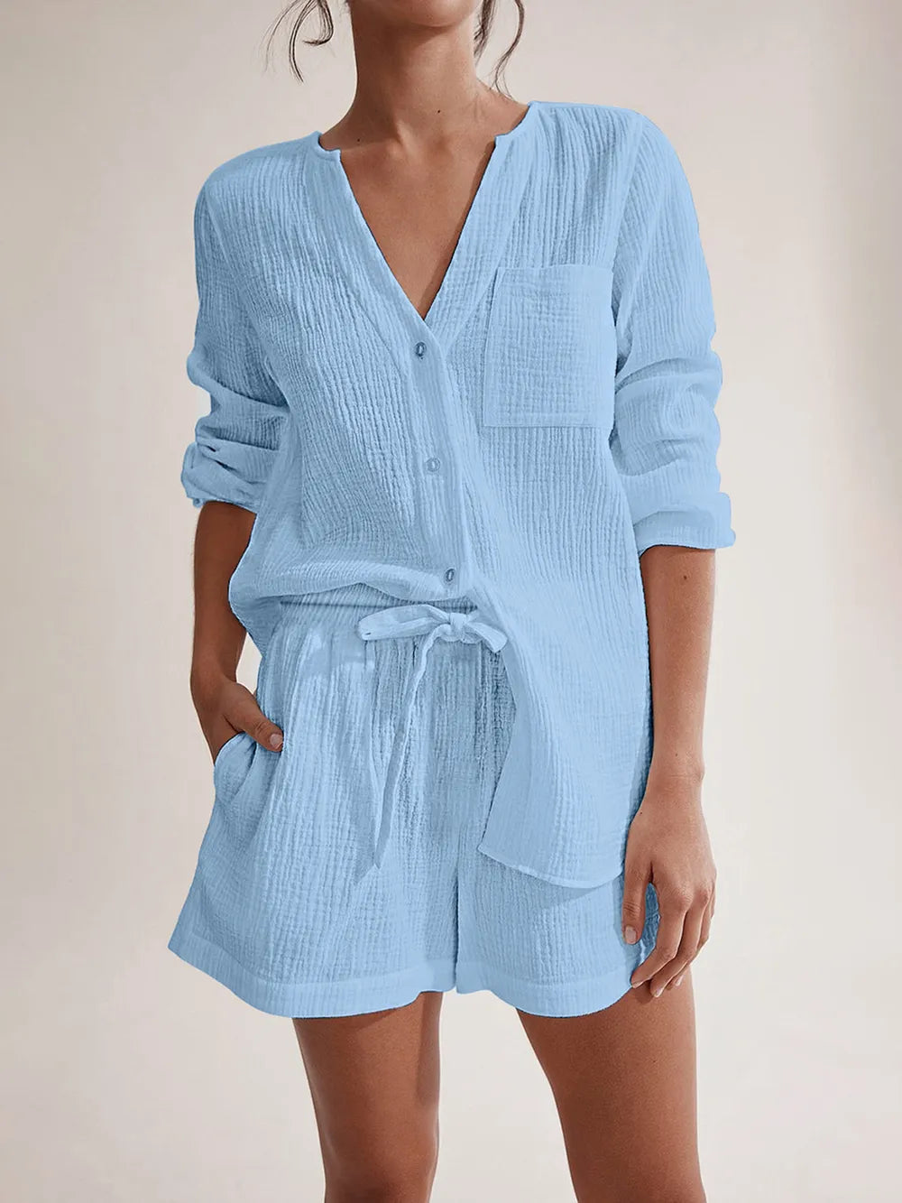 Ladies' Pure Cotton Gauze Summer Pajamas