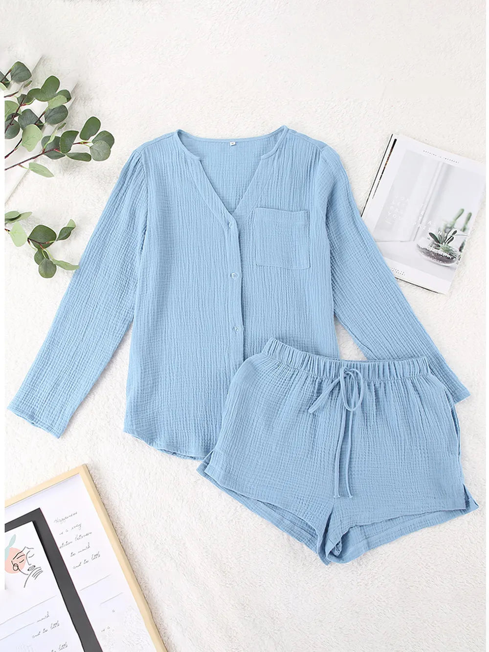 Ladies' Pure Cotton Gauze Summer Pajamas