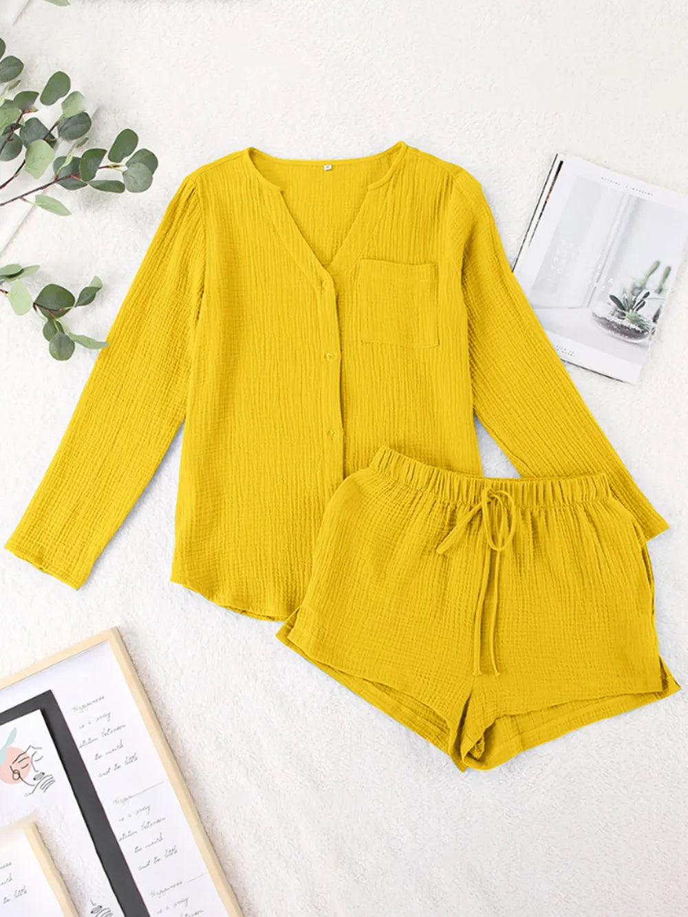 Ladies' Pure Cotton Gauze Summer Pajamas