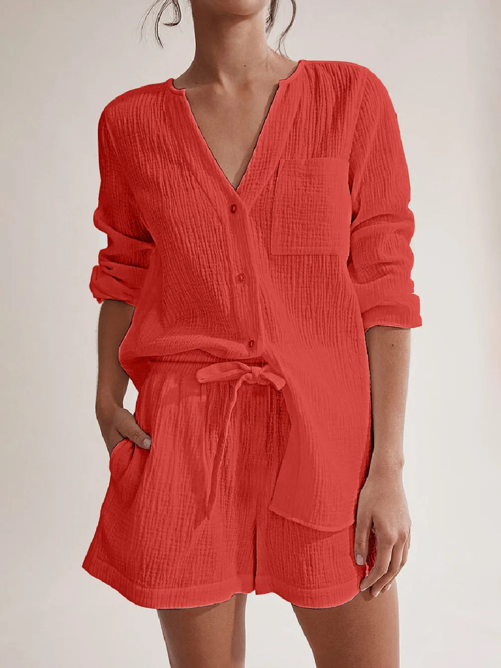 Ladies' Pure Cotton Gauze Summer Pajamas