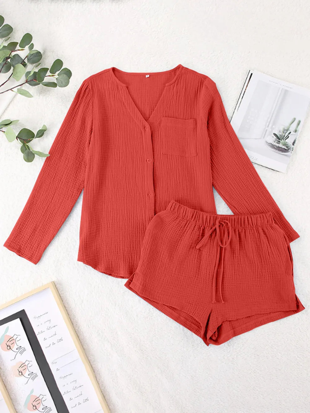 Ladies' Pure Cotton Gauze Summer Pajamas