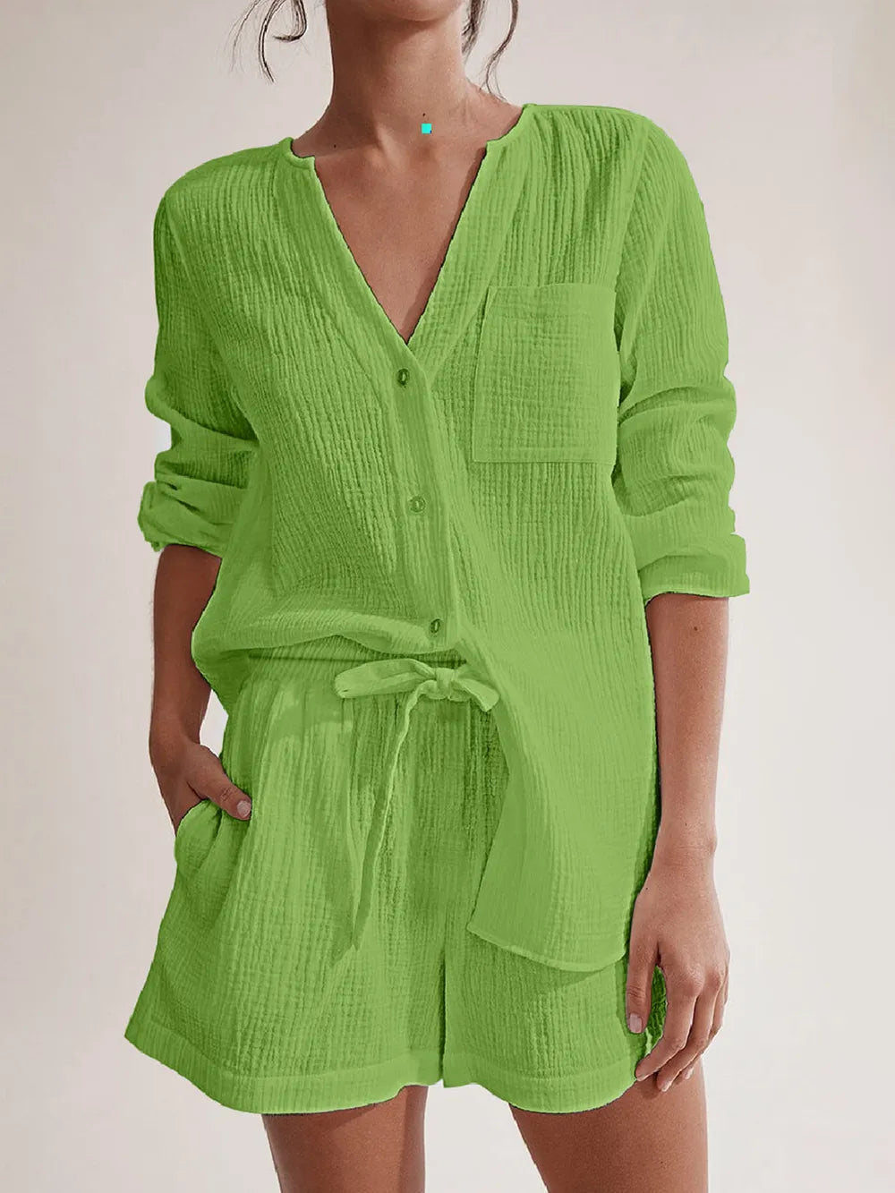 Ladies' Pure Cotton Gauze Summer Pajamas