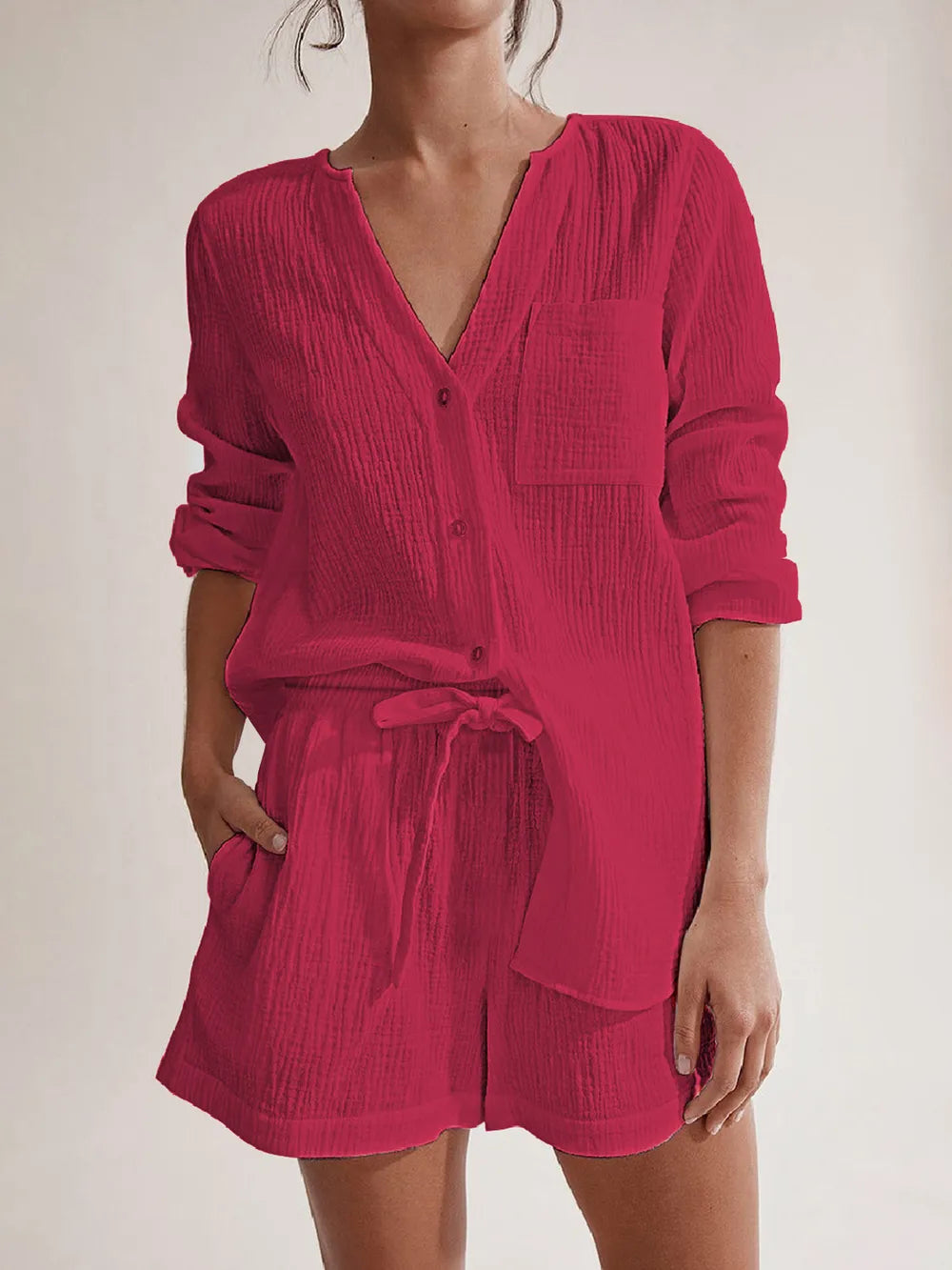 Ladies' Pure Cotton Gauze Summer Pajamas
