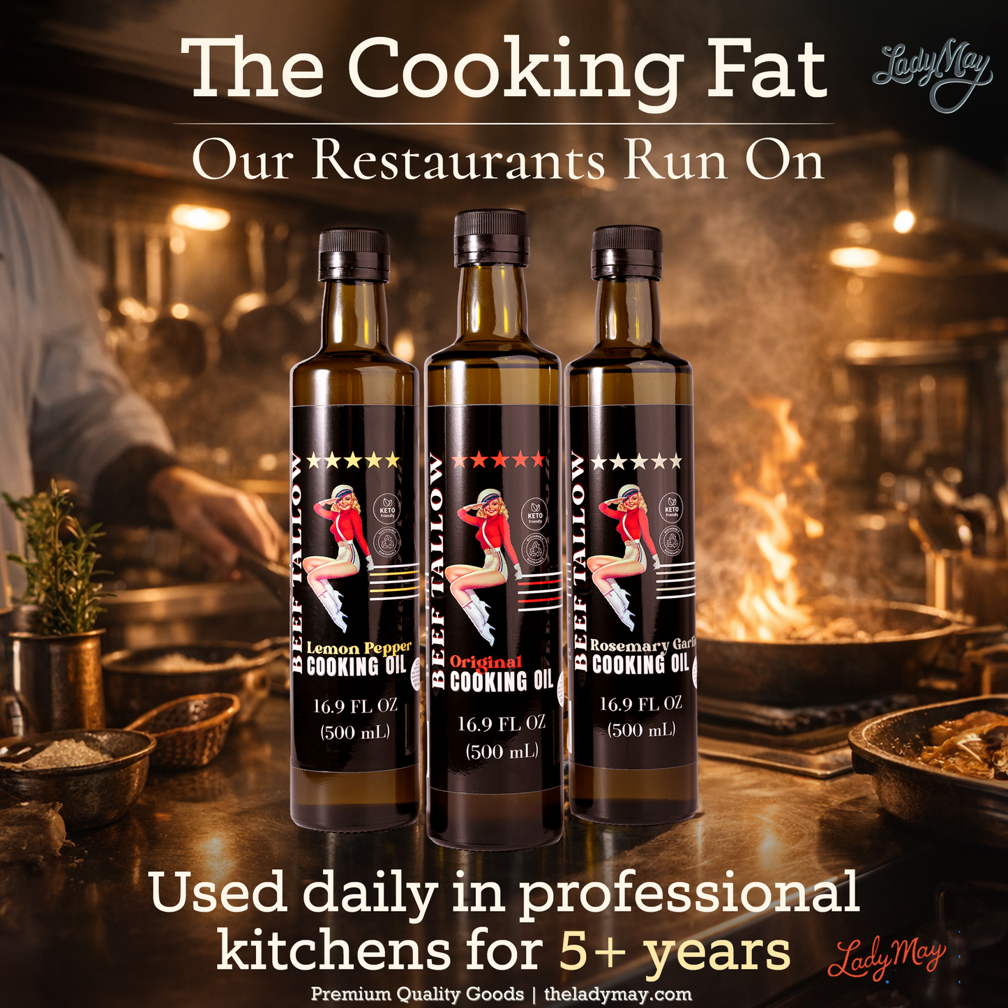 Premium Grass-Fed Beef Tallow Cooking Oil - Choose Your Flavor