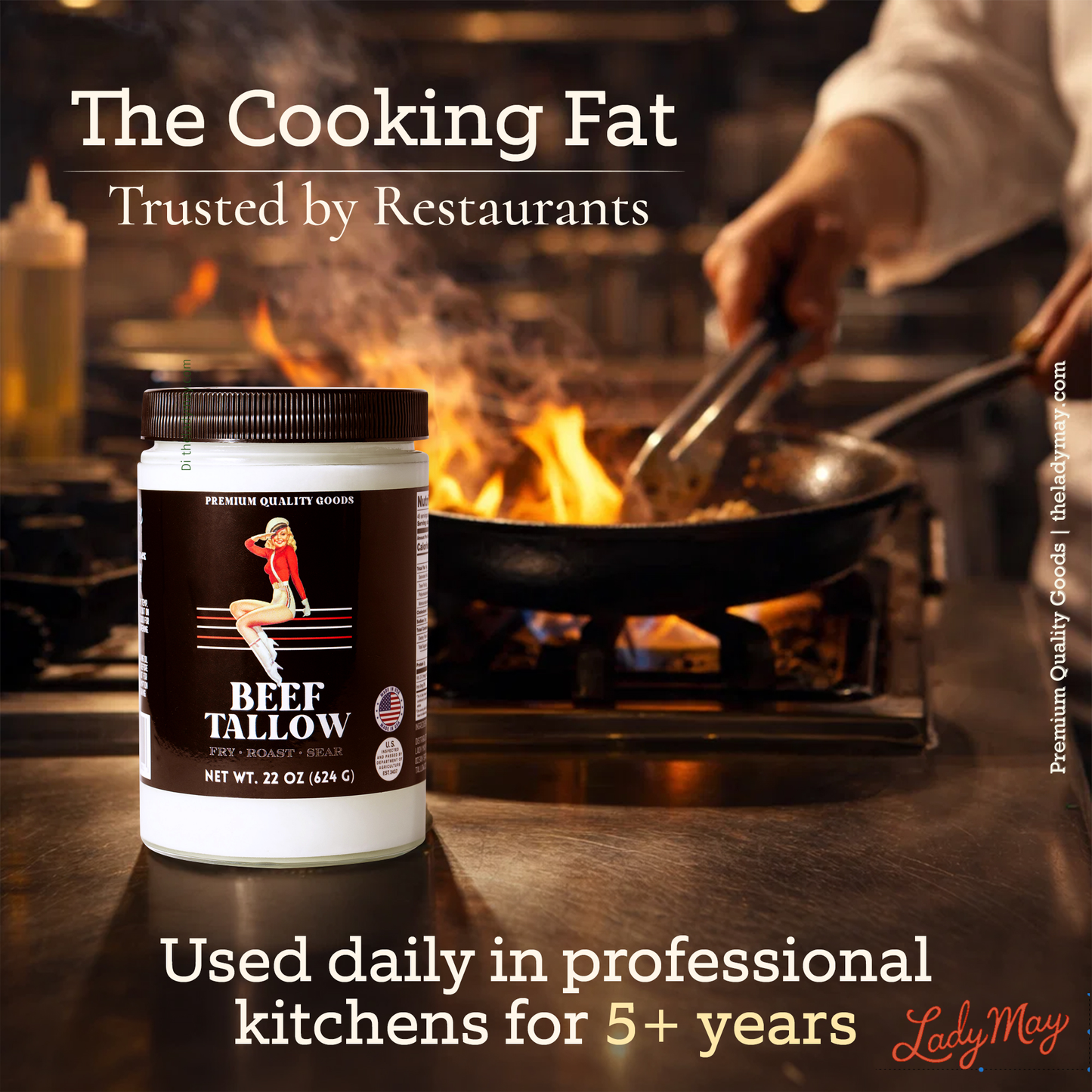 22oz Premium Grass-Fed Beef Tallow | Restaurant-Grade Cooking Fat