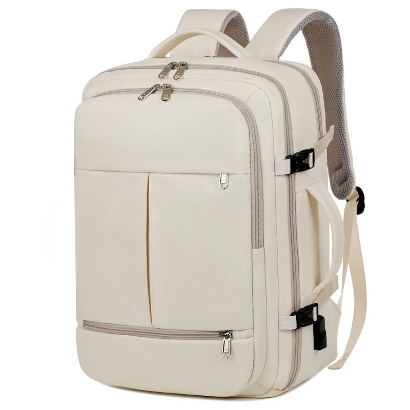 Large Capacity Backpack For Women Men Multiple Pockets And Zippers Versatile Computer Bags Business Travel Backpack - Korvel