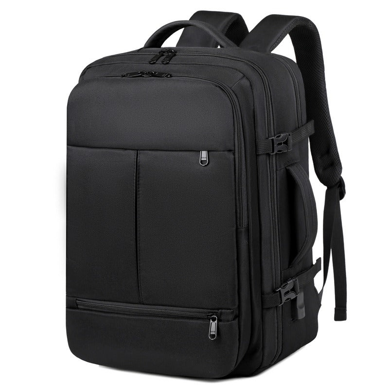 Large Capacity Backpack For Women Men Multiple Pockets And Zippers Versatile Computer Bags Business Travel Backpack - Korvel