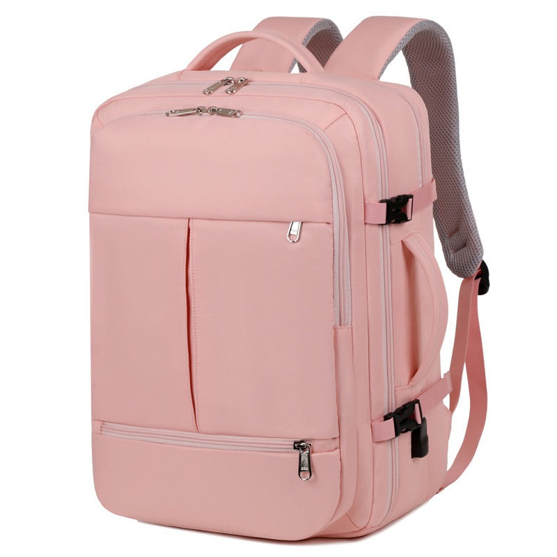 Large Capacity Backpack For Women Men Multiple Pockets And Zippers Versatile Computer Bags Business Travel Backpack - Korvel