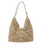 Large capacity woven bag, women's new fashionable single shoulder grass woven bag - Korvel