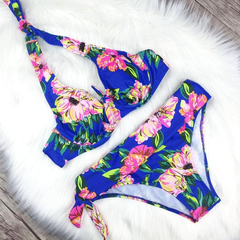 Conjunto de Bikini de Cintura Alta Premium para Mujeres