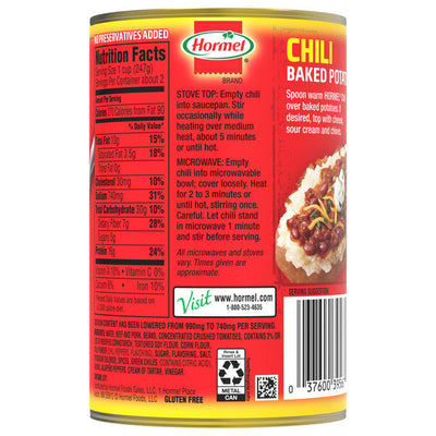 Hormel Chili con Menos Sodio y Frijoles