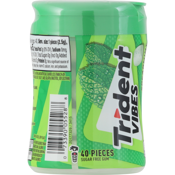 Gomme Trident Vibes sans sucre goût menthe verte