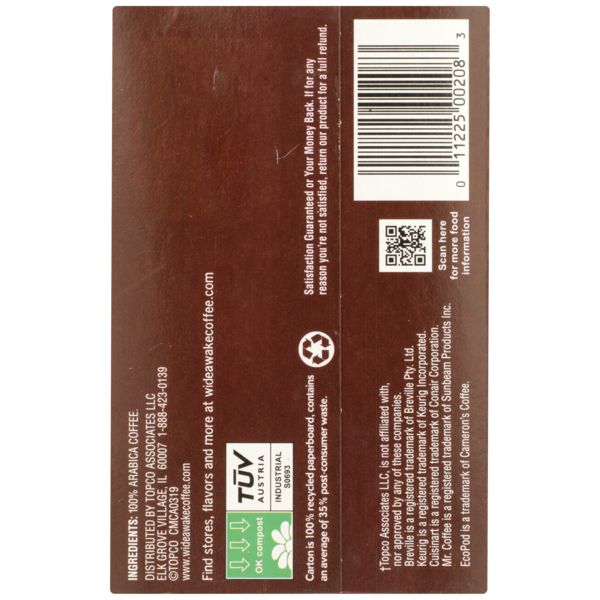 Café en dosettes Wide Awake Mild Roast Breakfast Blend