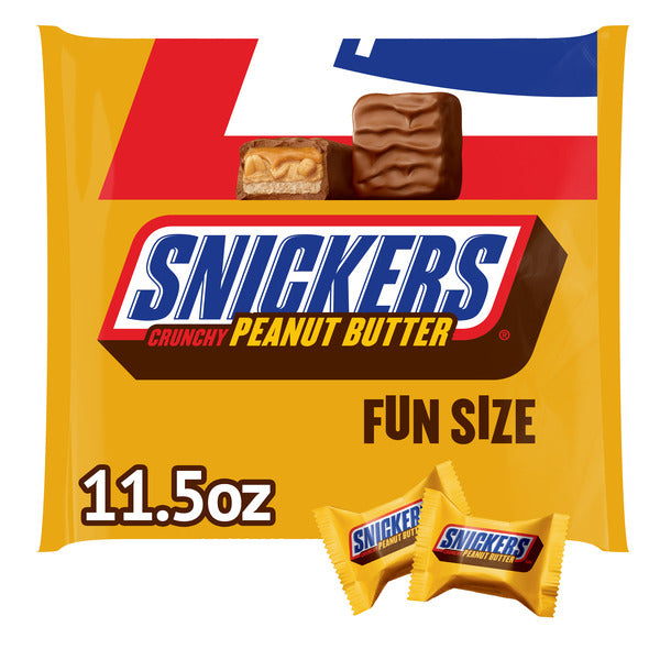 Barres de chocolat SNICKERS au beurre de cacahuète croquant taille fun