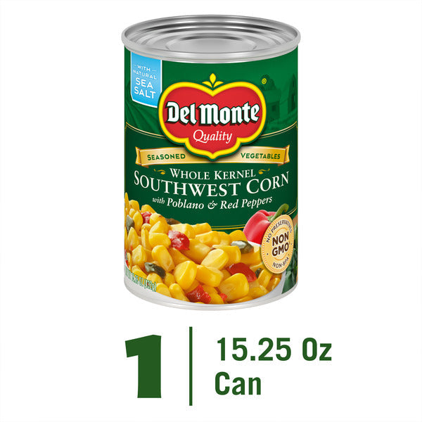 Maíz Del Monte Estilo Suroeste con Poblano y Pimientos Rojos