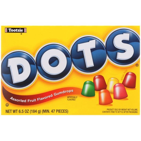 Gomitas de frutas surtidas Dots Original en caja de cine