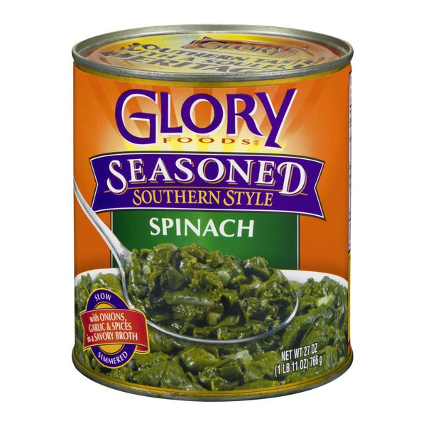 Espinacas al estilo sureño sazonadas de Glory Foods