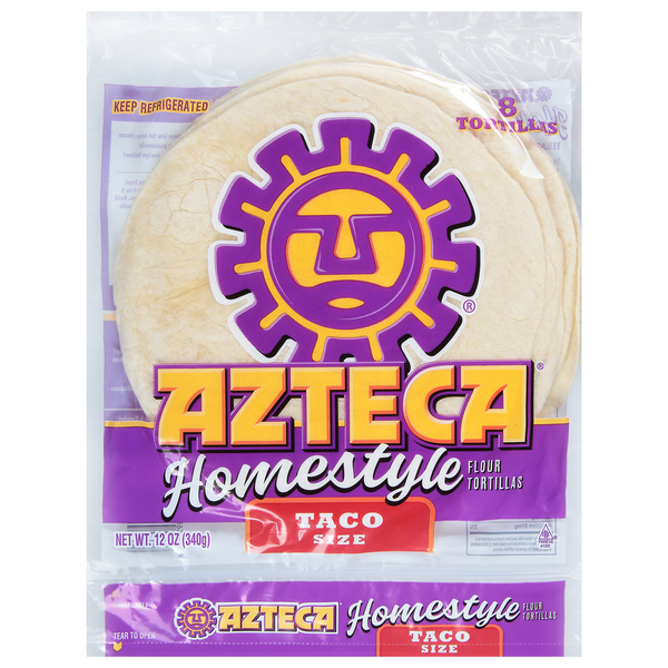 Azteca Homestyle Taco Size Flour Tortillas