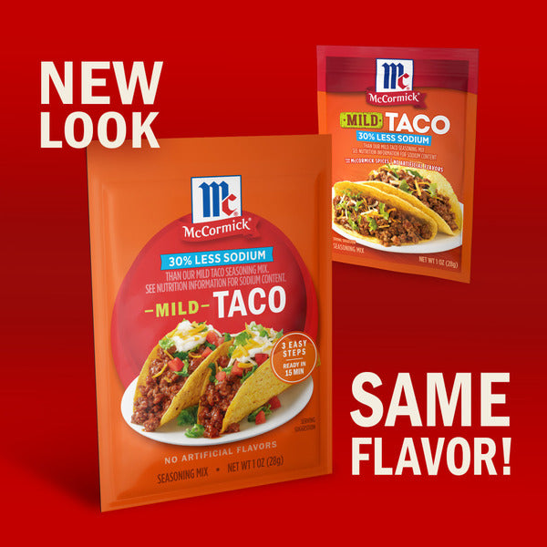 Mezcla de Sazonador para Tacos Suaves McCormick con 30% Menos Sodio