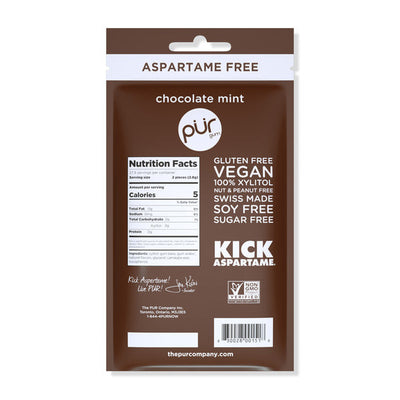 Gomme Naturelle Aromatisée au Xylitol PÜR Chocolat Menthe
