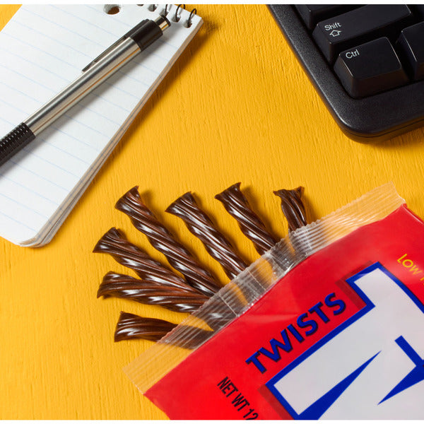 TWIZZLERS Chocolate Flavored Licorice Twists, 12 oz Bag