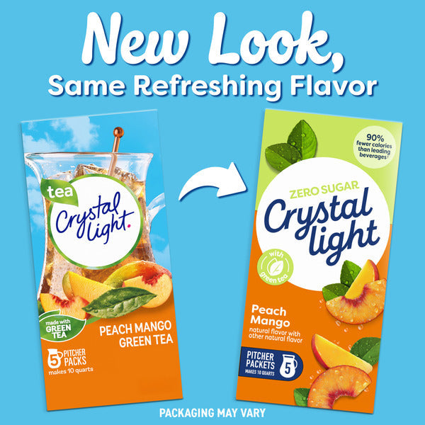 Mélange de boisson en poudre Crystal Light Thé Vert Pêche Mangue