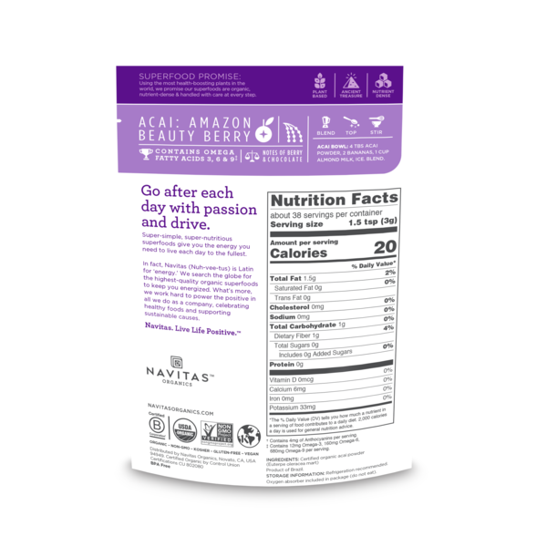 Navitas Organics Premium Acai Powder