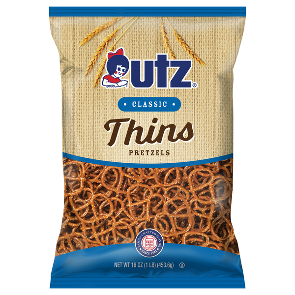 Utz Classic Thins Pretzels - Crunchy Snack Delight