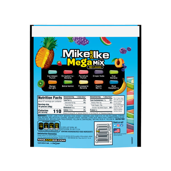 Mike And Ike® Mega Mix - Caramelos de Frutas Variadas
