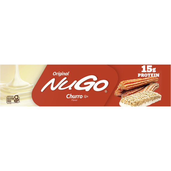 Barres de protéines au goût churro NuGo