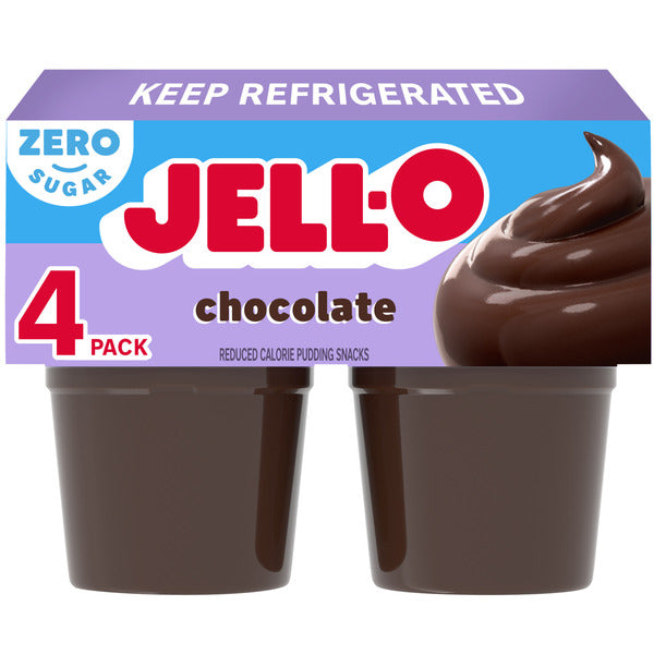 Jell-O Chocolate Sugar Free Pudding Cup Snacks Value Pack