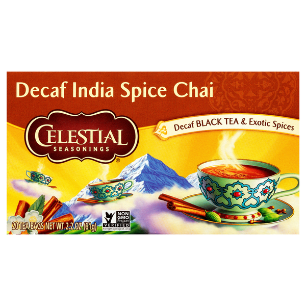 Celestial Seasonings Thé en sachets Chai épicé d'Inde décaféiné