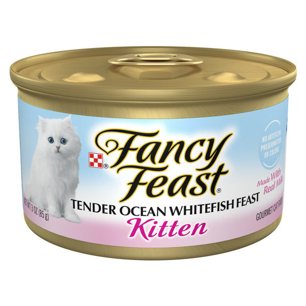 Purina Fancy Feast Délice de Poisson Blanc de Mer Humide pour Chatons