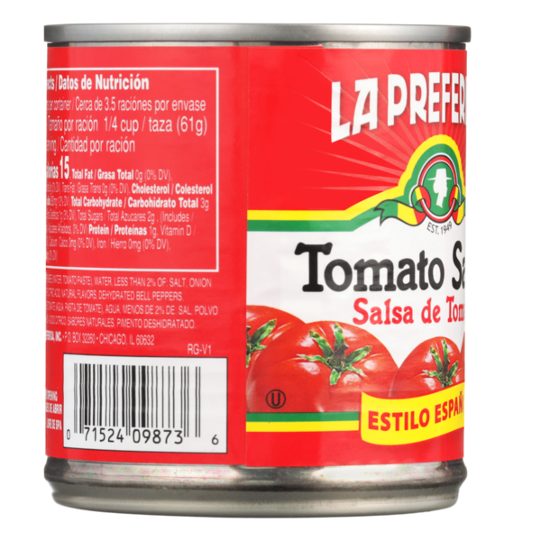 La Preferida Salsa de Tomate Estilo Español