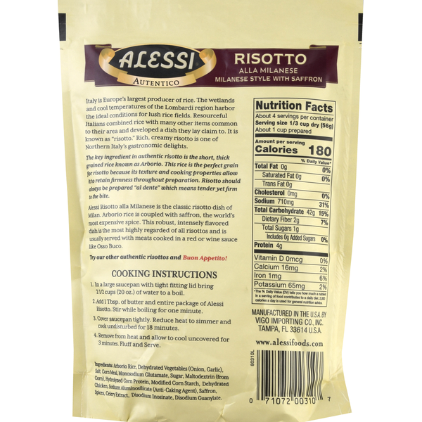 Alessi Premium Milanese Style Risotto with Saffron