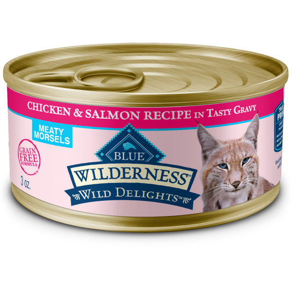 Blue Buffalo Wilderness Delights Nourriture Humide pour Chats - Poulet & Saumon