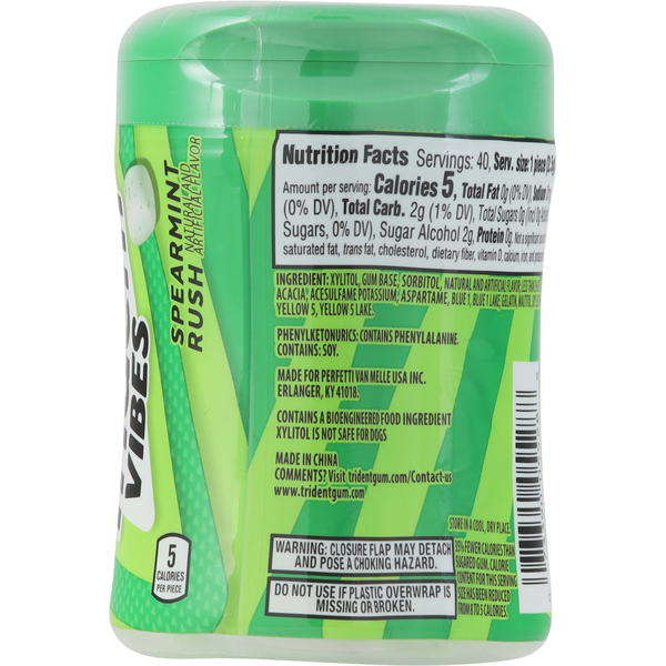 Gomme Trident Vibes sans sucre goût menthe verte