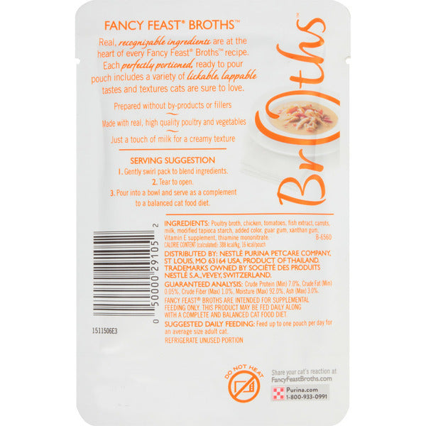 Purina Fancy Feast Lickable Wet Cat Food Broth Topper