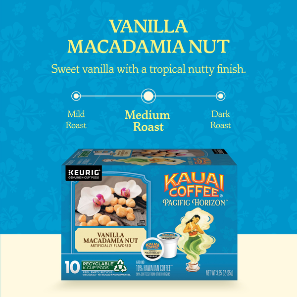 Kauai Coffee K-Cup Pods - Saveur Noix de Macadamia à la Vanille
