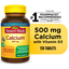 Nature Made Calcium 500 mg avec Vitamine D3 Comprimés
