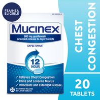 Mucinex Expectorant contre la congestion thoracique 12 heures de soulagement