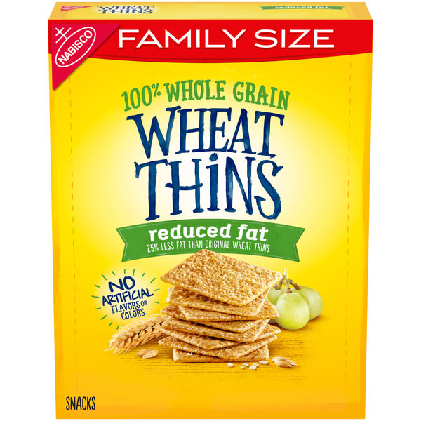 WHEAT THINS Reduced Fat Whole Grain Crackers - Family Size 13 oz