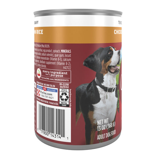 Purina ONE Tender Cuts Nourriture Humide pour Chiens avec Poulet et Riz Brun